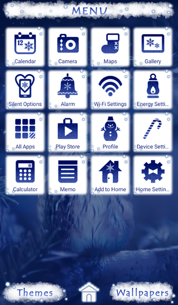 Winter Owl Theme +HOME - Image screenshot of android app