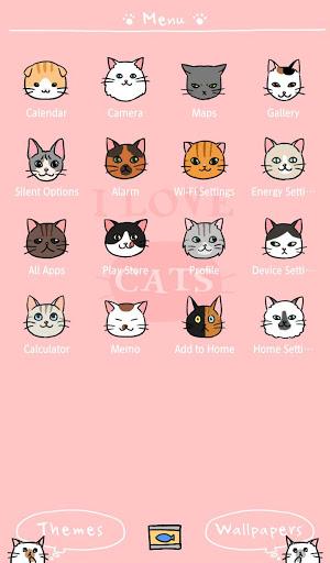 I Love Cats Theme +HOME - عکس برنامه موبایلی اندروید