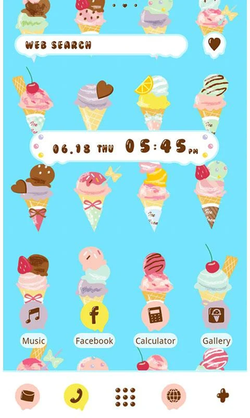 Theme-I Scream for Ice Cream!- - عکس برنامه موبایلی اندروید