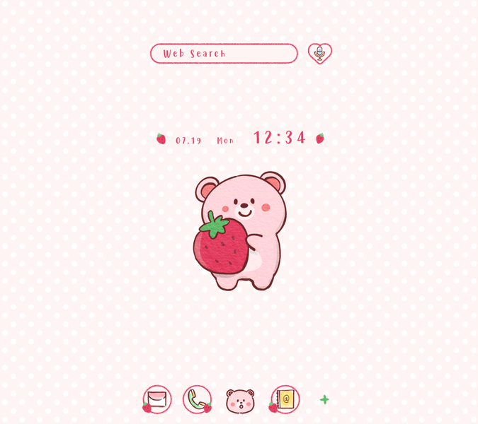 Strawbeary Theme +HOME - عکس برنامه موبایلی اندروید