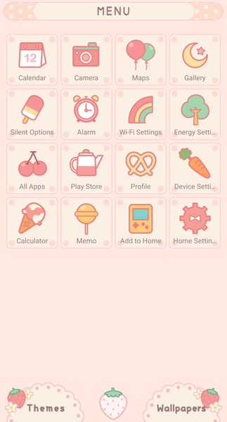 Pastel Gingham & Strawberries - Image screenshot of android app