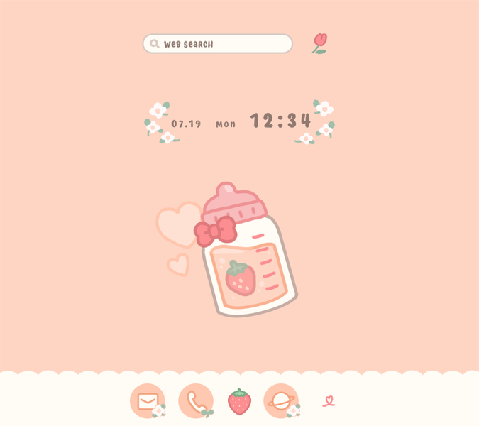 Strawberry Milk Baby Bottles - Image screenshot of android app