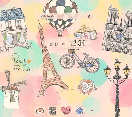 I Love Paris Theme +HOME - عکس برنامه موبایلی اندروید