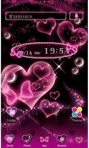 Bubble Hearts Wallpaper Theme - Image screenshot of android app