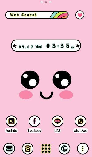Cute Expressions Theme +HOME - Image screenshot of android app