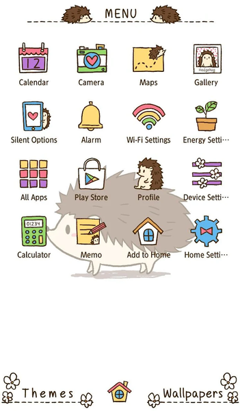 Cute Hedgehog Theme - Image screenshot of android app