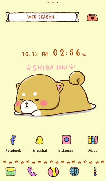 Cute Mini-Shiba Theme - Image screenshot of android app