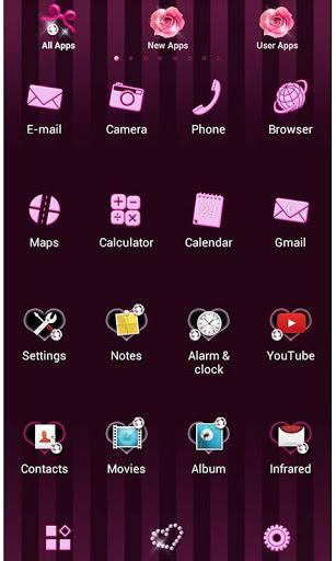Sharp Theme Hearts & Stripes - Image screenshot of android app