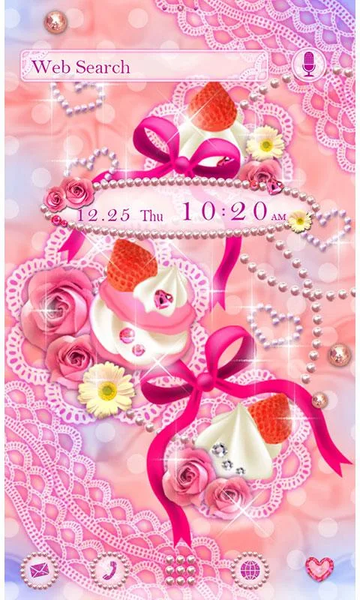 Pink Wallpaper Sparkly Sweets - Image screenshot of android app