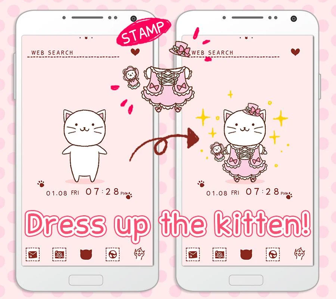 Cat wallpaper-Dress-Up Kitten - عکس برنامه موبایلی اندروید