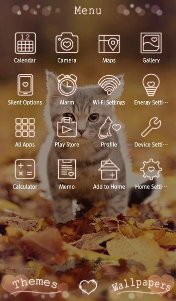 Kitten Autumn Theme +HOME - Image screenshot of android app