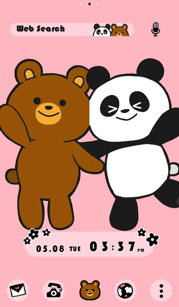 Bear and Panda Theme - Image screenshot of android app