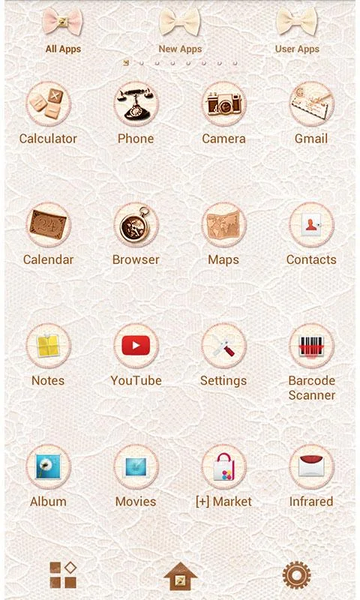 Lace & Ribbons Theme +HOME - Image screenshot of android app