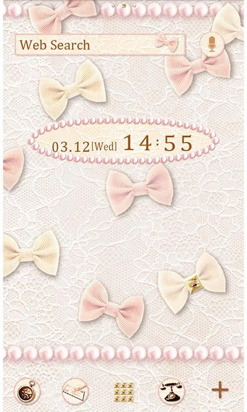 Lace & Ribbons Theme +HOME - Image screenshot of android app