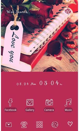 Cute Theme-Rosy Roses- - عکس برنامه موبایلی اندروید