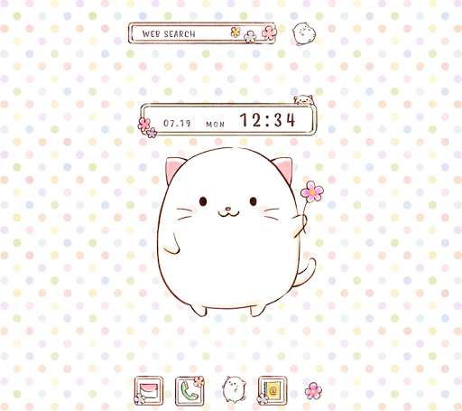 Roly Poly Cats Theme +HOME - عکس برنامه موبایلی اندروید