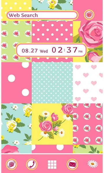 Cute Theme-Rose Quilt- - عکس برنامه موبایلی اندروید