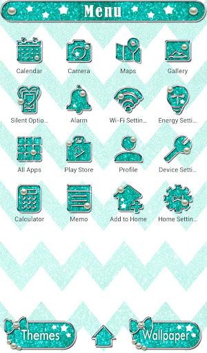 Mint Glitter Theme +HOME - عکس برنامه موبایلی اندروید