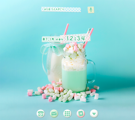 Mint Milkshake Theme - Image screenshot of android app