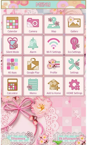 Japanese Lace Wallpaper Theme - Image screenshot of android app