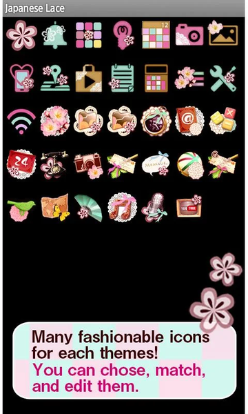 Japanese Lace Wallpaper Theme - عکس برنامه موبایلی اندروید