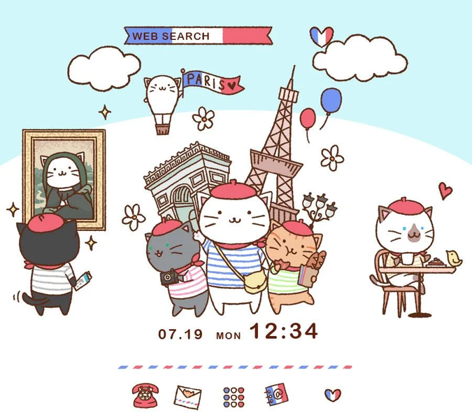 Cat Wallpaper-Kitties in Paris - Image screenshot of android app