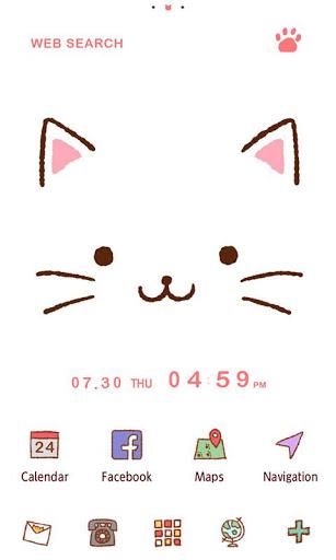 Cute Theme-Kitty Face- - Image screenshot of android app