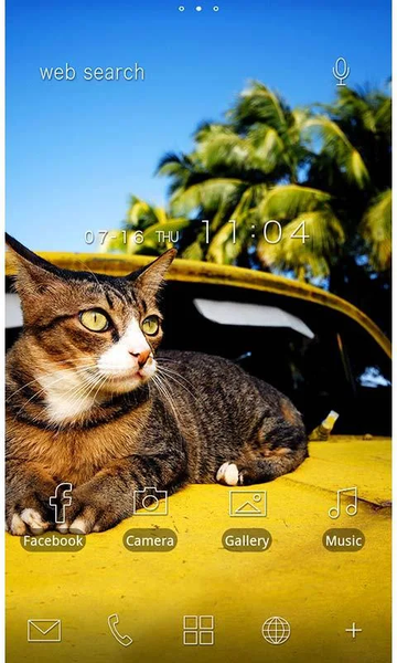 Cute Theme-Cat on a Car- - عکس برنامه موبایلی اندروید