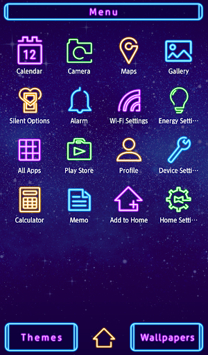 Neon Galaxy Theme - Image screenshot of android app
