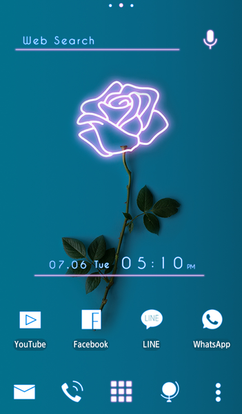 Neon Rose Theme +HOME - Image screenshot of android app