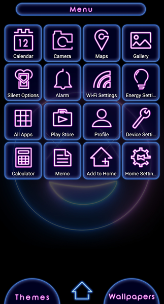 Neon Smile Theme +HOME - Image screenshot of android app