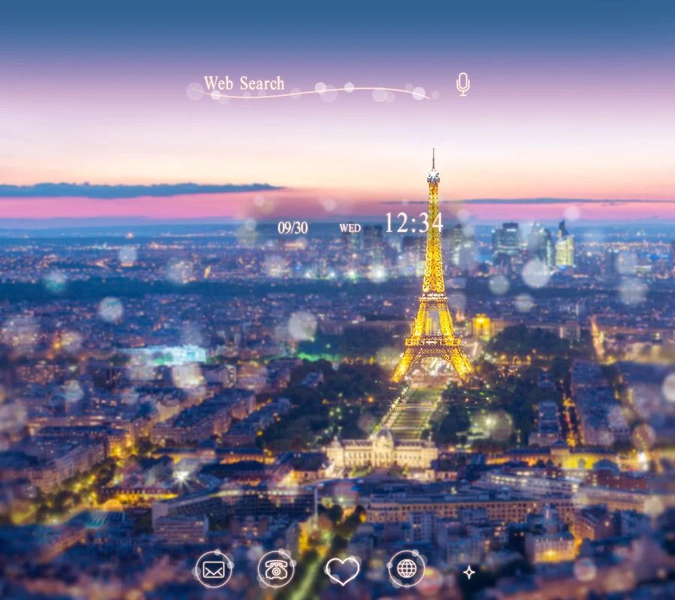Beautiful Theme-Night in Paris - عکس برنامه موبایلی اندروید