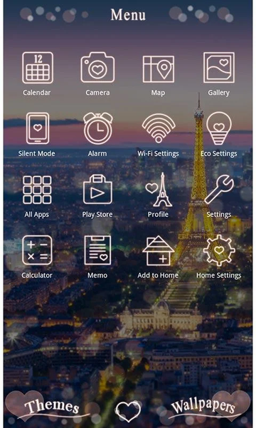 Beautiful Theme-Night in Paris - عکس برنامه موبایلی اندروید