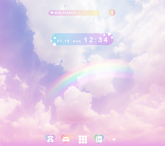 Rainbow Sky Theme +HOME - Image screenshot of android app