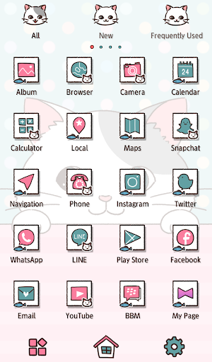 Peeking Cat Theme +HOME - عکس برنامه موبایلی اندروید