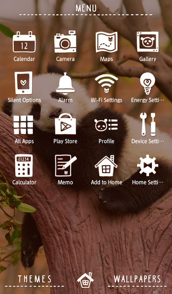Napping Panda Theme - Image screenshot of android app
