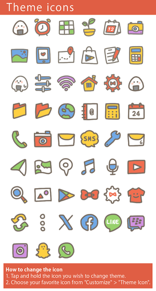 Mr. Rice Ball Theme +HOME - Image screenshot of android app