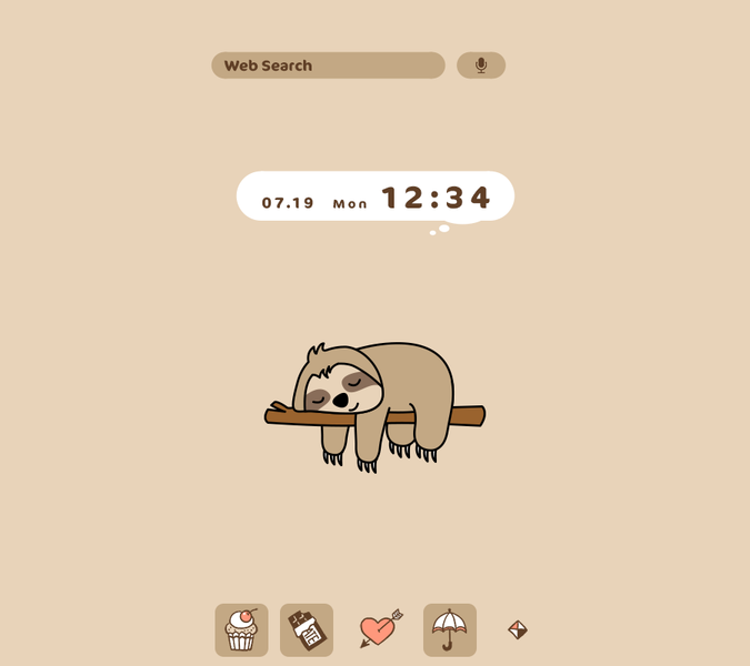 Goodnight Sloth Theme +HOME - Image screenshot of android app