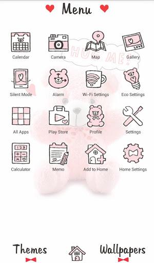 Cute wallpaper-Pink Teddy Bear - Image screenshot of android app