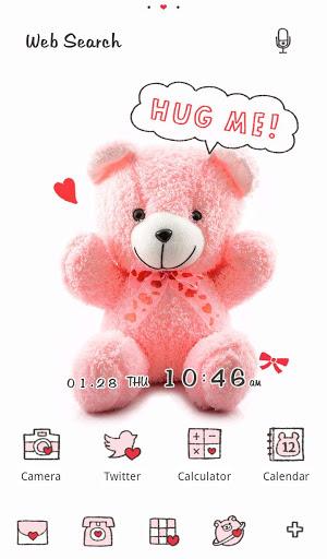 Cute wallpaper-Pink Teddy Bear - عکس برنامه موبایلی اندروید