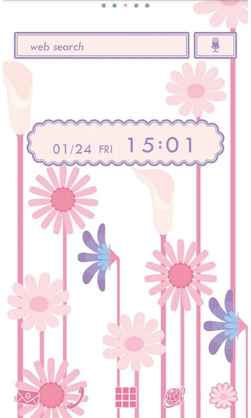 Calming Flowers Theme +HOME - عکس برنامه موبایلی اندروید