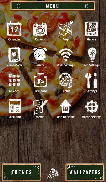 Stylish wallpaper-Pizza Time!- - Image screenshot of android app