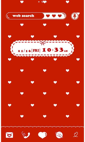 Cute Wallpaper Polka Hearts - Image screenshot of android app