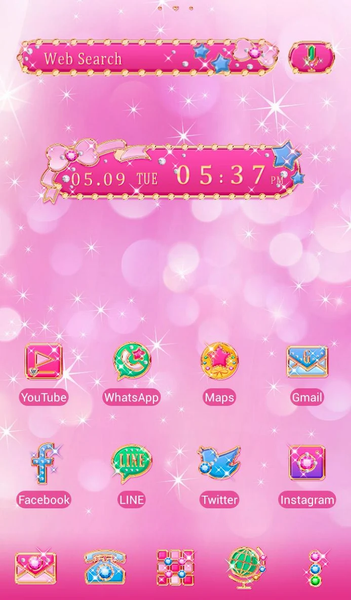 Princess Icons Theme +HOME - Image screenshot of android app