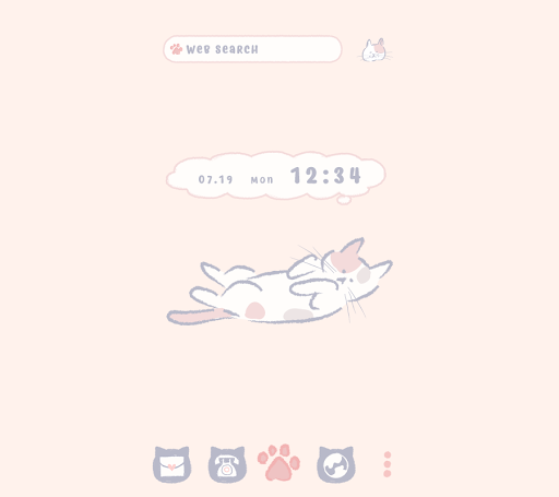 Cute Wallpaper Kitty Doodles Theme - Image screenshot of android app