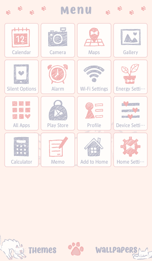 Cute Wallpaper Kitty Doodles Theme - Image screenshot of android app