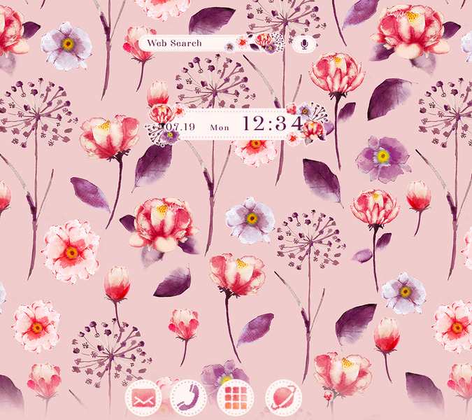 Retro Flower Pattern +HOME - Image screenshot of android app