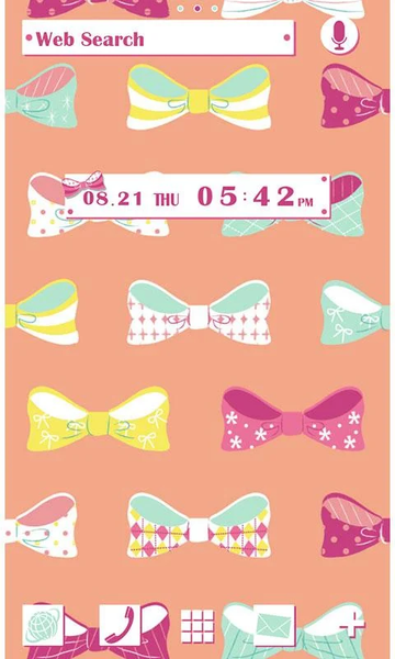 Cute Theme-Ribbons 'n' Bows- - Image screenshot of android app