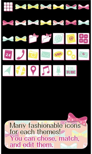 Cute Theme-Ribbons 'n' Bows- - عکس برنامه موبایلی اندروید