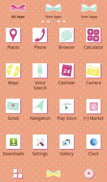 Cute Theme-Ribbons 'n' Bows- - Image screenshot of android app